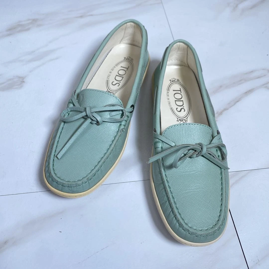 TOD’S Mocassini Tod's Donna 6.5US Vhtf Mocassino Scarpe da Guida Verde Come Nuovi Edizione Limitata