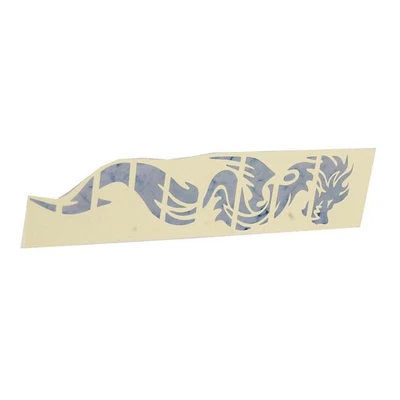 Dragon Fret Markers Inlay Stickers Stickers Guitare Blanc Argent - Photo 1/4