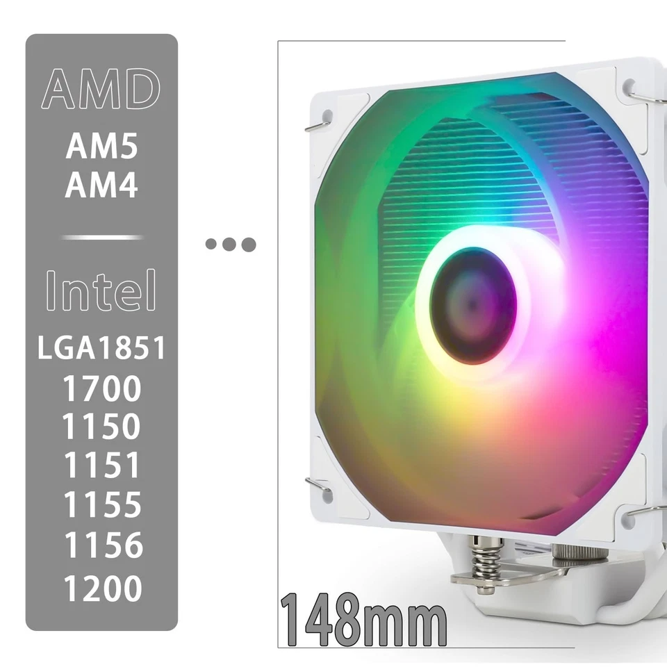 Ventilateur CPU Thermalright Assassin King 120 SE White ARGB AM4 AM5 - Photo 3/4