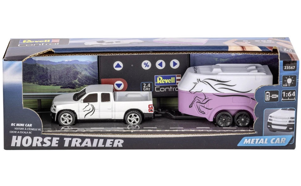 Revell 23567 RC Mini Car "Pferdeanhänger" Ferngesteuertes Mini Auto in 1:64 Neu - Bild 3 von 3