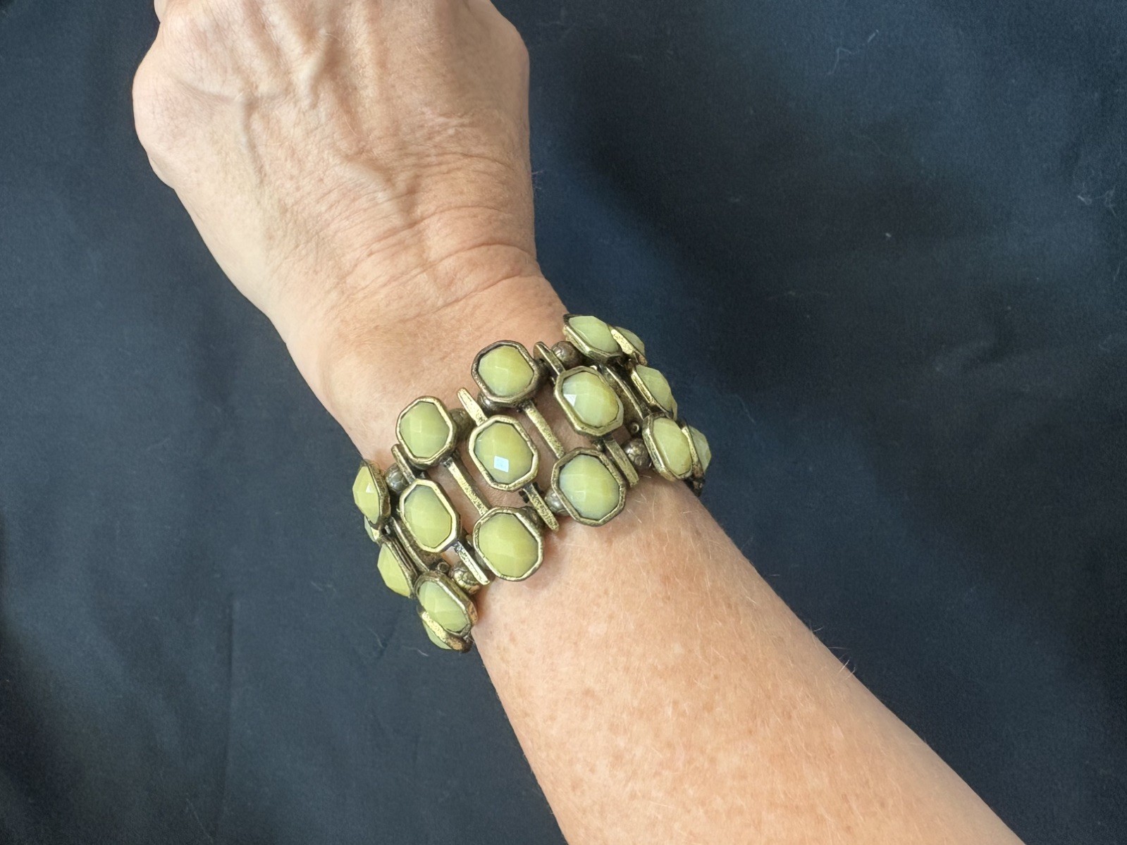 Jcrew Boho Statement Wrap Stretch Bangle Retro Wo… - image 3