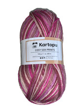150 g  KARTOPU  COSY  SOX  PRINTS  - Fb. Monte Bianco -  6fach