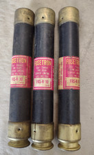 Lot of 3 BUSS FUSETRON FRS-R-10 Fuses 600V Dual-Element Time-Delay