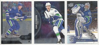Alex Burrows Black Diamond | Pettersson Metal | Ryan Miller UD | Canucks Lot x3