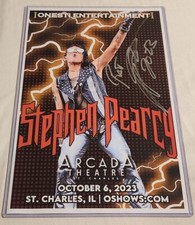 Stephen Pearcy Autographed 11x17 Arcada Theatre Tour Poster (Of Ratt) Stephen Pearcy Autographed 11x17 Arcada Theatre Tour Poster (Of Ratt)