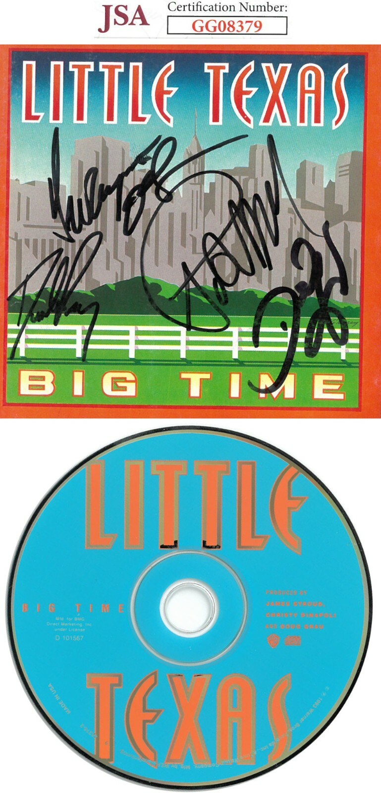 Tim Rushlow Cd Little Texas Band signed 93 Big Time Album CD Cover w/ CD-5 sigs JSA ...