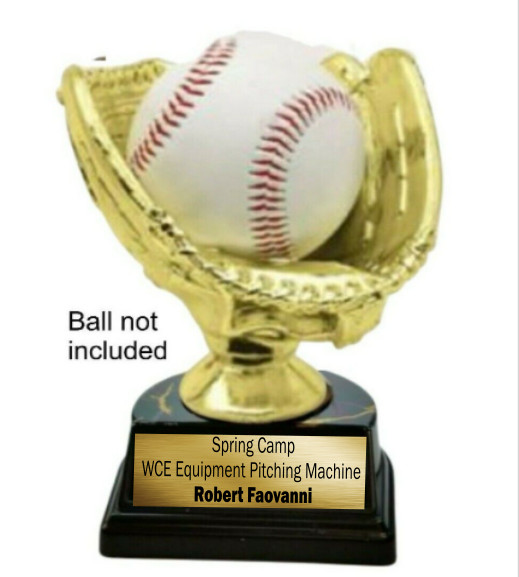Style Ball Holder Personalized Trophy Homerun Ball Bright Go