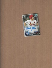 2016 Bowman Chrome Harrison Bader 1st Bowman Auto RC Refractor Card #'d/499