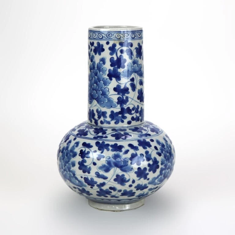 中国清時代藍釉花瓶 中国清時代藍釉花瓶 中国清時代藍釉花瓶