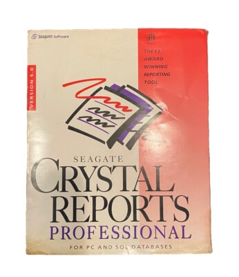 SEAGATE CRYSTAL REPORTS PROFESSIONAL 5.0 PC SQL DATABASES 16Bit 3.5'' DISKS B4509