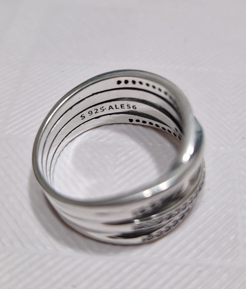 Anello Pandora Fascia intrecciata Argento S925 tg 58/18,5 - Immagine 3 di 3