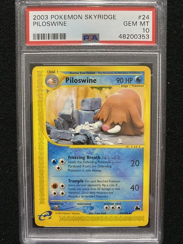 2003 Pokemon Skyridge Piloswine 24/144 PSA 10 Gem Mint
