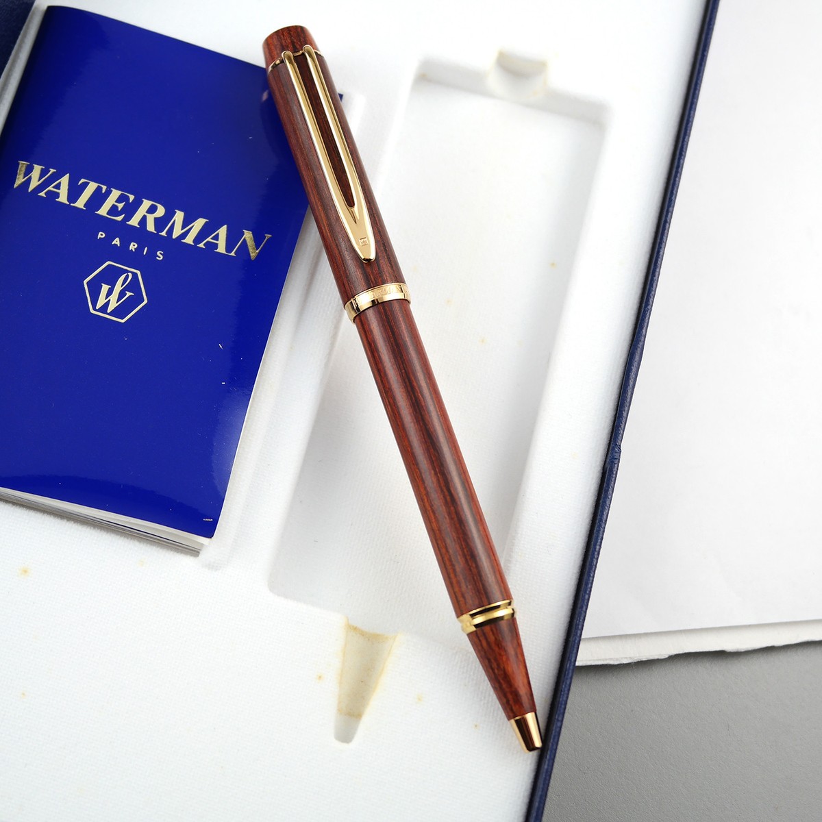 Waterman LE Man 100 Brown Wood Ballpoint Pen - NOS | eBay