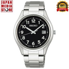 Seiko Selection SBPX155 Black Dial Solar Sapphire Stainless Steel Men Watch NEW