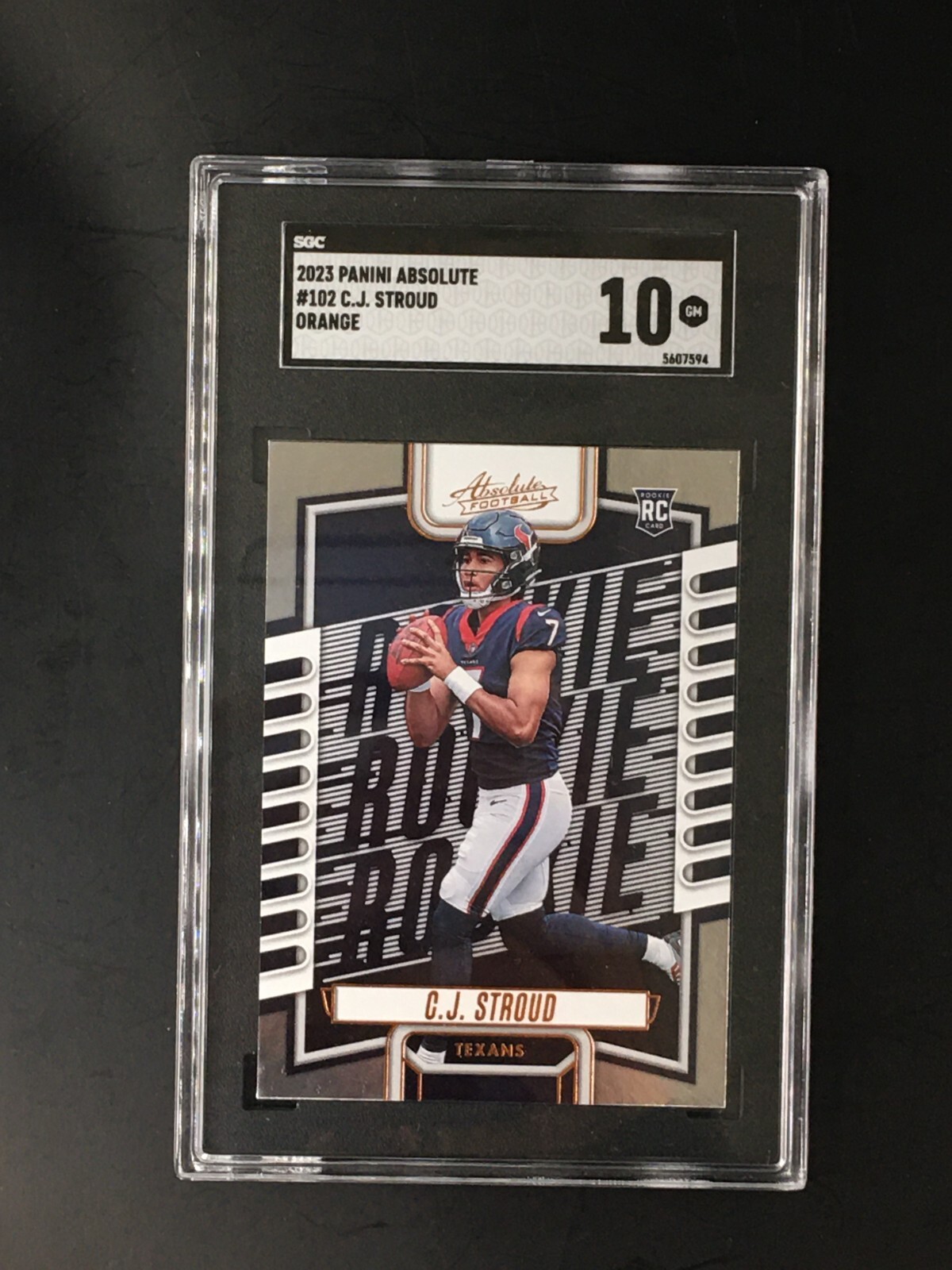 SGC 10 2023 Panini Absolute #102 C.J. Stroud Rookies Orange Houston Texans