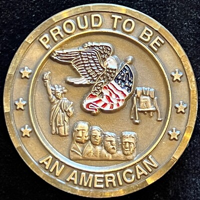 United We Stand Proud To Be An American Challenge Coin