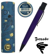 Retro 51 Midnight Purple Stealth Twist Action Tornado Rollerball Pen /#VRR-S2418