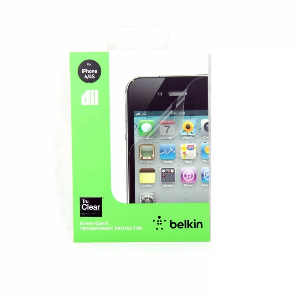 BELKIN SCREEN PROTECTOR FOR IPHONE 4 4S CLEAR PREVENT SCRATCH 3 PACK F8Z678QE3-P - Image 2 of 3