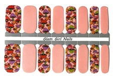 Fun Mushrooms Nail polish strips / Nail Wraps / Nail Stickers