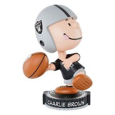 Charlie Brown Las Vegas Raiders Peanuts Bighead Bobblehead NFL Football