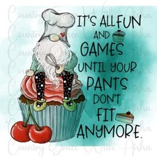 Sublimation Transfer Gnome All Fun Ready To Press Heat Transfer