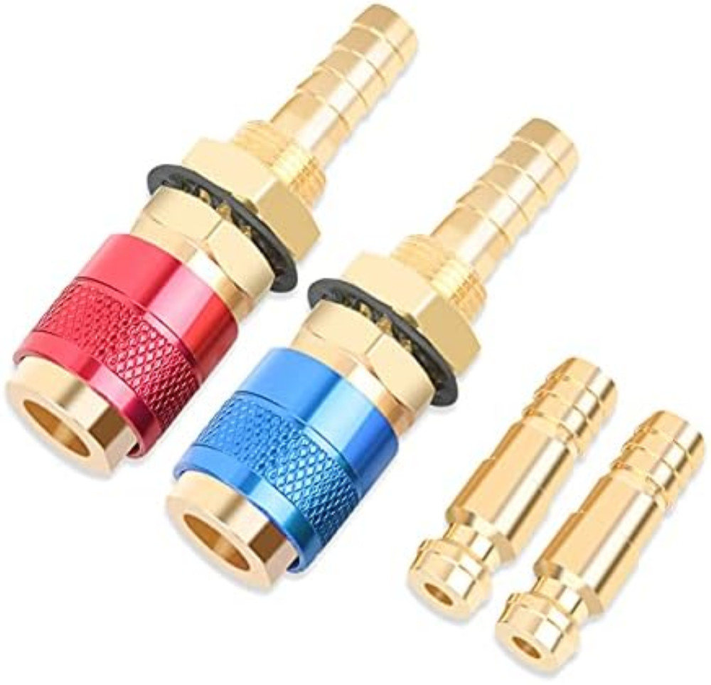 Raccordi Rapidi Gas per Saldatura TIG | Set 2 Pezzi Adattatore Ottone