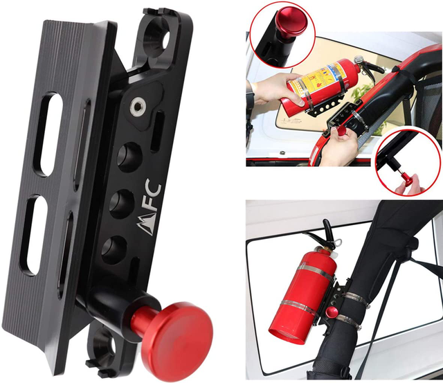 Car Universal Adjustable Fire Extinguisher Holder Mount for Jeep