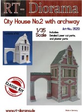 City House No. 2 With Archway standard 1:35 Diorama Model Kit RT-DIORAMA