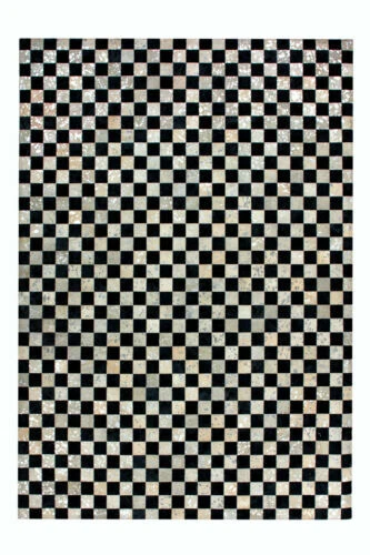 Tapis beige en forme rectangle en cuir pour la maison