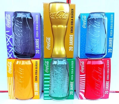 COCA-COLA Auswahl: 20 Jahre McDonalds Deutschland Gläser 2025 Coca Cola Lila Gold Grün Rot