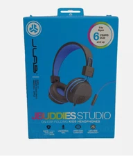 JLab Jbuddies Studio On Ear Folding Kids Wired Headphones Age 6+ Gray Sealed Box