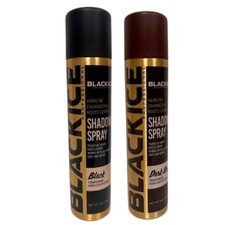 Black Ice Hairline Enhancer Roots Cover Shadow Spray Black Dark Brown 3oz