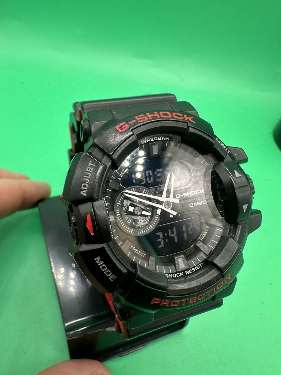 Casio G-Shock GA-400HR Black Steel Case with Black & Red  display picture 2