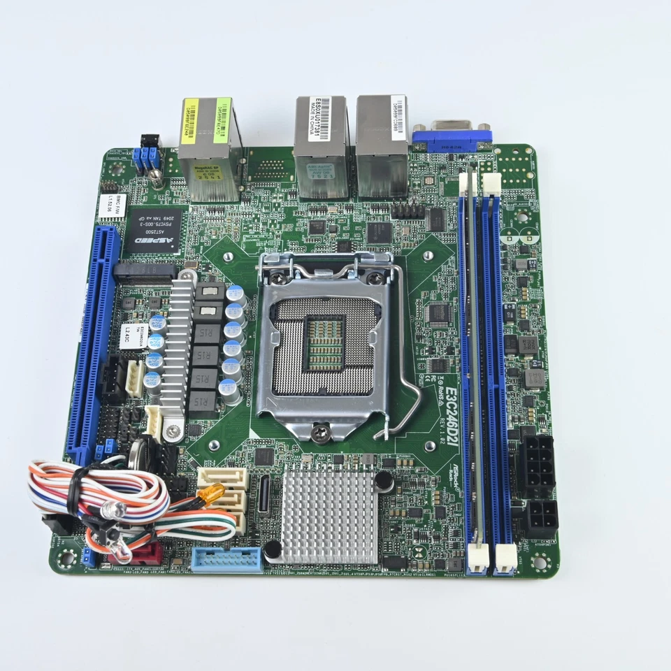ASRock Rack E3C246D2I C246 LGA1151 DDR4 Mini-ITX Intel I/O Shield für Server - Bild 2 von 4