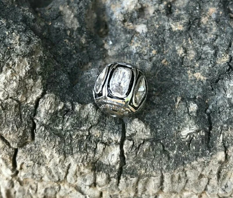 RoseCut Diamond Ball Beads 925 Silver Pave Diamond Beads For Jewelry Making. - Image 4 of 4