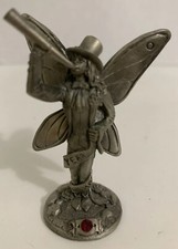 "Estatuilla de piedra de nacimiento de hadas del mes de nacimiento de enero estaño Gallo 1996 Rudolfi 2,75"""