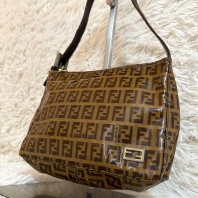 FENDI ショルダーバッグ ブラウン Fendi Enamel Handbag Auth Brown Medium Women From Japan | eBay