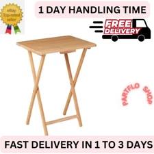 Mainstays Indoor Single Folding TV Tray Table - Natural L 19 x W 15 x H 26 inch