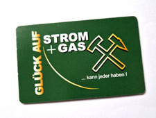 PortoCard Individuell 2 selbstklebenden Marken je 55 cent Stadtwerke Aue Glück a