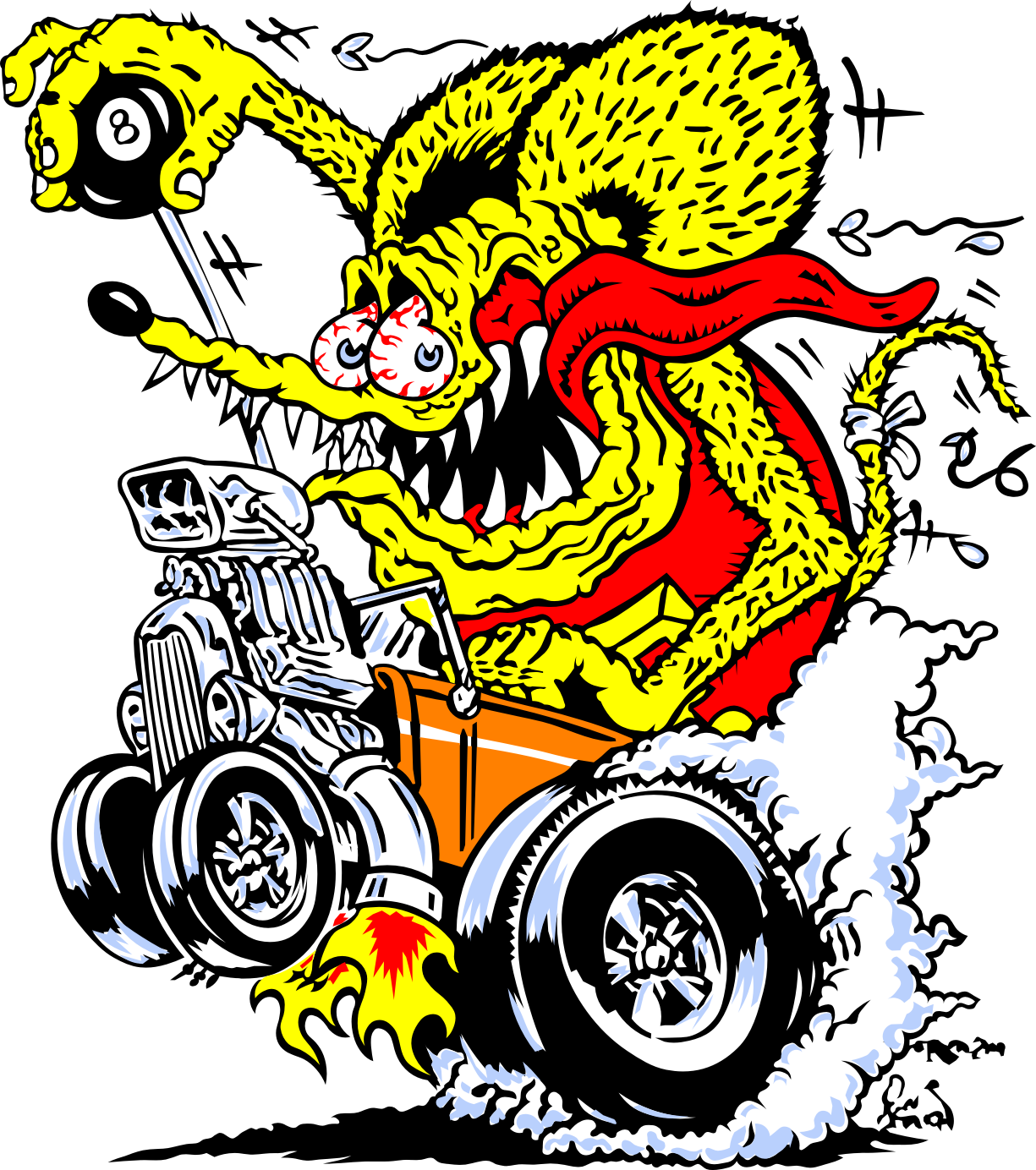 Rat fink sticker weatherproof bumper vinyl decal