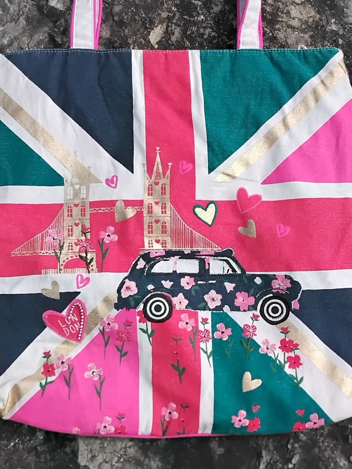 Mujer Accesorio Londres Grande Bandera Británica Bolso Playa  Foto 2 de 4