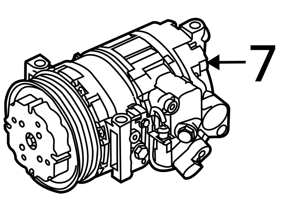 AC Compressor Fits 10-13 PORSCHE PANAMERA 747710 Foto 3 de 4