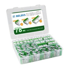 Lever Nuts 78pc Compact Splicing Wire Connector Assortment with Case Includes...