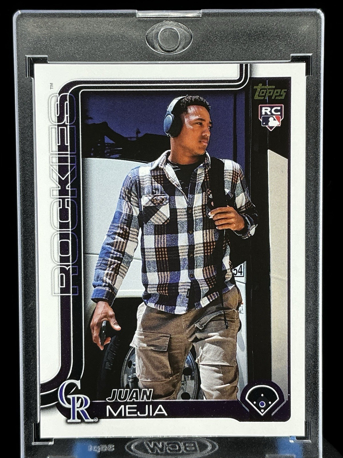 2025 Topps Update Juan Mejia Golden Mirror Image Variation Rookie #US285 Rockies