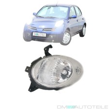 Nissan Micra 3 K12 Scheinwerfer Links 2003-2007 Chrom Klarglas H4 Facelift NEU