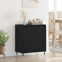Sideboard Schwarz Eichen Optik Holzwerkstoff 60 X 35 X 70 Cm
