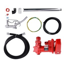 12V 15GPM New Fuel Transfer Pump Fits for Diesel Gas Kerosene with Nozzle Kit