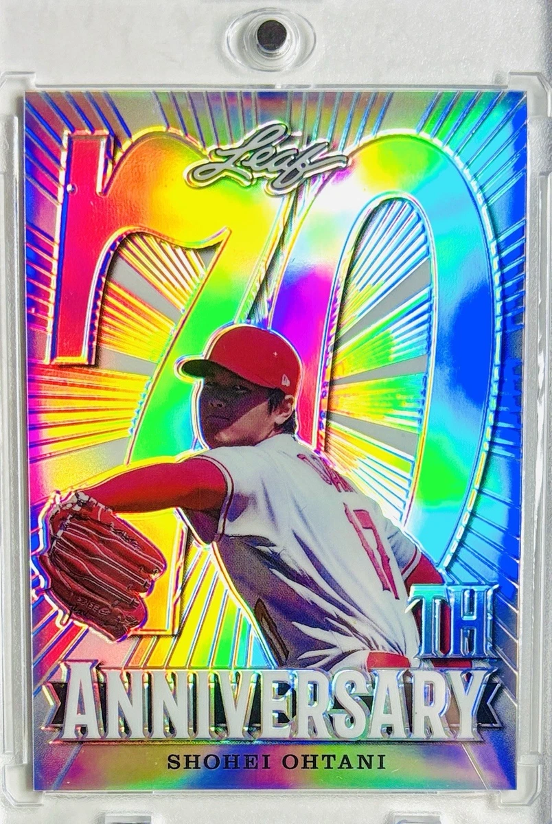 大谷翔平2018 LEAF THE NATIONAL BLUE 61/99#01 2018 Leaf Special Release Shohei Ohtani Rookie 1/1 Cyan Printing