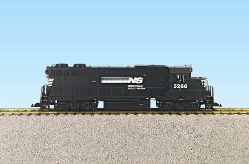 Trenes EE. UU. escala G 22214 NORFOLK SOUTH GP38-2 NEGRO | Condition: New