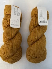 2 Hanks Purl Soho Yarn Linen Quill Worsted 1310 Tumeric Yellow Wool/alpaca/linen
